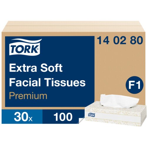 TORK F1 EXTRA SOFT papirne maramice za lice, dvoslojne 30x100, bele - Слика 2